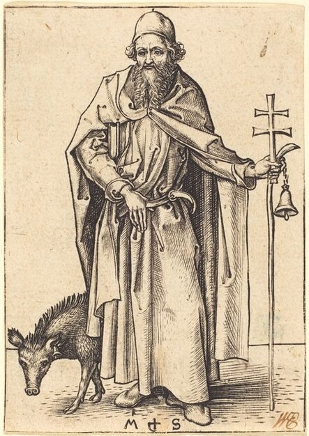 Martin Schongauer, ‘Saint Anthony’, ca. 1480