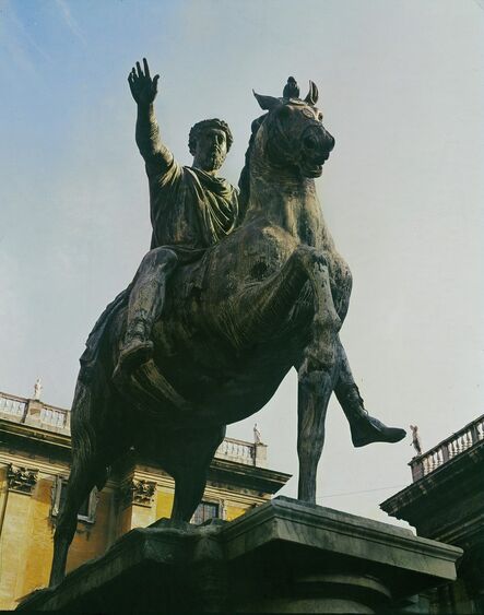 ‘Equestrian statue of the Emperor Marcus Aurelius [modern replica in the Piazza del Campidoglio, Rome]’, original ca. 163-173