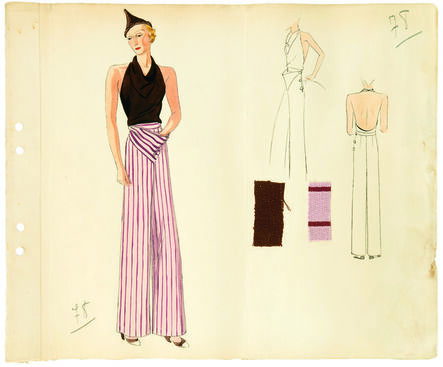 Elsa Schiaparelli, ‘Dessin modèle pantaloncorsage’, 1933