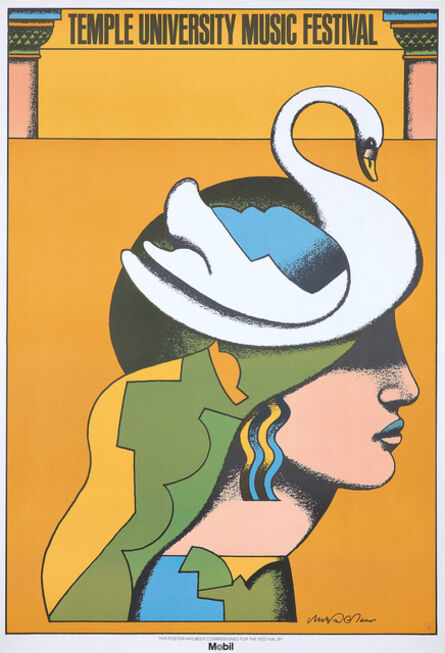 Milton Glaser, ‘Milton Glaser Temple University Music Festival poster 1975 (Milton Glaser posters)’, 1975