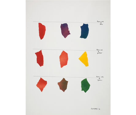 Osvaldo Romberg, ‘From red to blue, from red to yellow, from red to green’, 1976