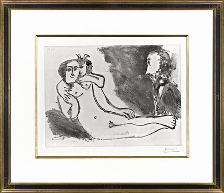 Pablo Picasso, ‘Degas Fantasmant. Faune chuchotant à l'oreille d'une femme’, 1971
