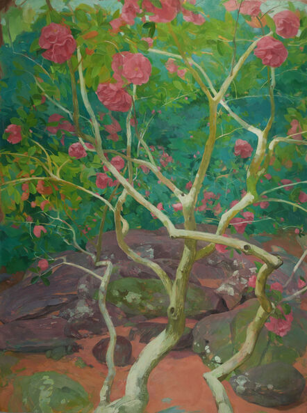 Benjamin J. Shamback, ‘Camellia in Violet Rocks’, 2017