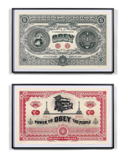 Shepard Fairey, ‘2 Sides of Capitalism (Good & Bad) Large Format’, 2007