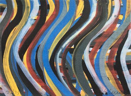 Sol LeWitt, ‘Brushstrokes: Horizontal and Vertical, Plate #8’, 1996