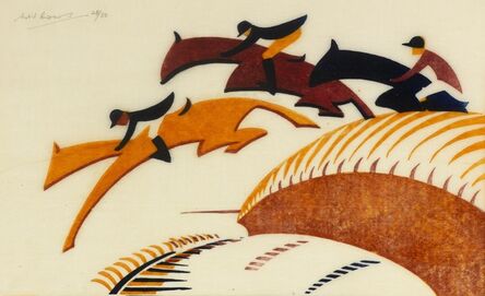 Sybil Andrews, ‘Steeplechasing’, 1930