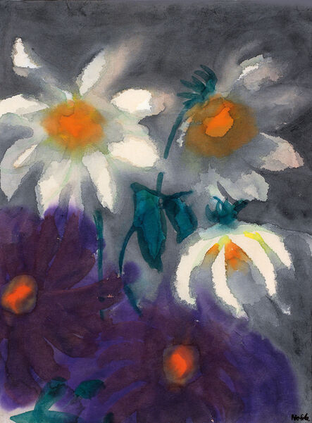 Emil Nolde, ‘Violet and white Dahlias’, 1930/1940