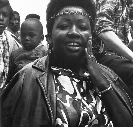 Ruth-Marion Baruch, ‘Entertainer at the Free Huey Rally, Bobby Hutton Memorial Park, Oakland, CA’, 1968
