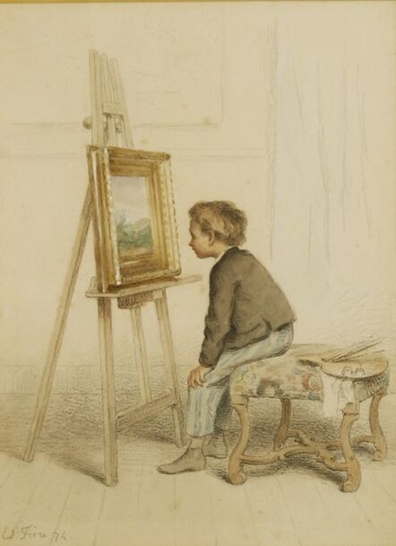 Pierre Édouard Frère, ‘The art critic’, 1874