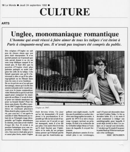 Unglee, ‘Unglee, monomaniaque romantique - Dix ans de disparitions’, 1993-1995