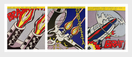Roy Lichtenstein, ‘Roy Lichtenstein As I Opened Fire (set of 3 lithographic posters)’, c.2001