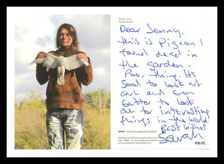 Sarah Lucas, ‘"It's good to look at art and better to look out for interesting things in the world..."’, 2011