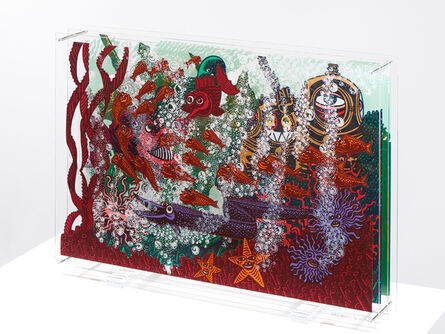 Hervé Di Rosa, ‘original silksreen on plexiglass "Aquarium"’, 2016