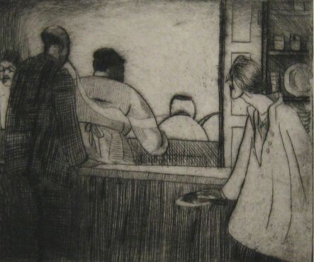 Peggy Bacon, ‘Carrie (Lunch Counter)’, 1918