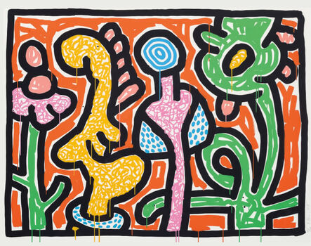 Keith Haring, ‘Flowers (4)’, 1990