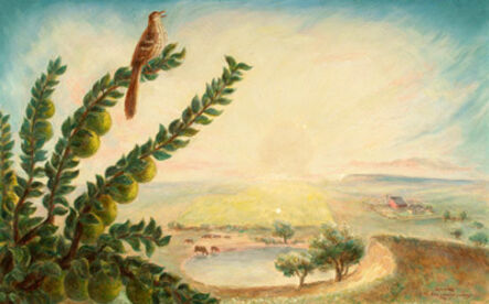 John Steuart Curry, ‘Morning (Brown Thrush on Osage Branch...)’, 1936