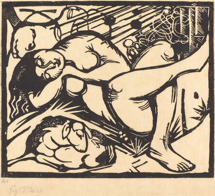 Franz Marc, ‘Sleeping Shepherdess (Schlafende Hirtin)’, 1912