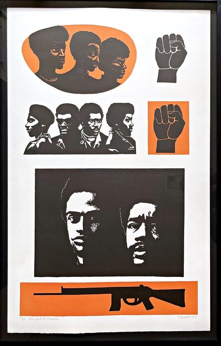 Elizabeth Catlett, ‘Homage to the Panthers’, 1993