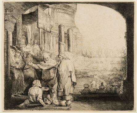 Rembrandt van Rijn, ‘Peter and John Healing the Cripple at the Gate of the Temple’, 1652