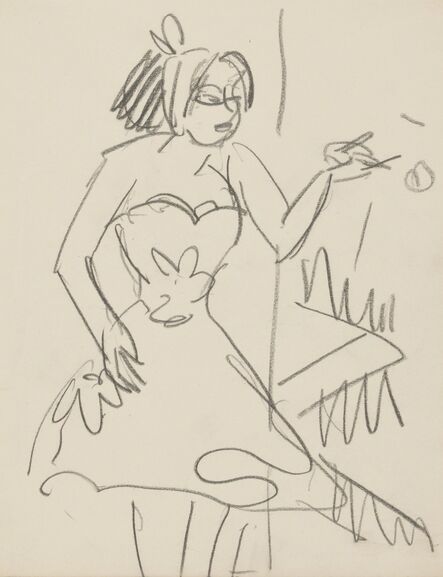 Ernst Ludwig Kirchner, ‘Kleine Tänzerin - Kabarettistin’, ca. 1910