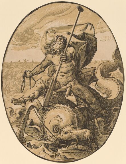 Hendrik Goltzius, ‘Neptune’, 1588/1590