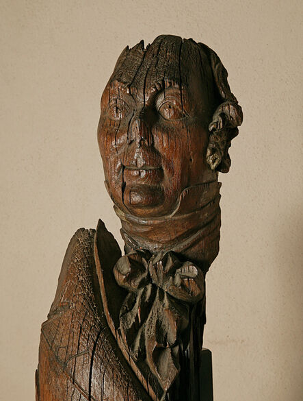 Unknown British, ‘An early 19th Century carved pine stern figurehead salvaged from the River Severn, probably George III.’, ca. 1800