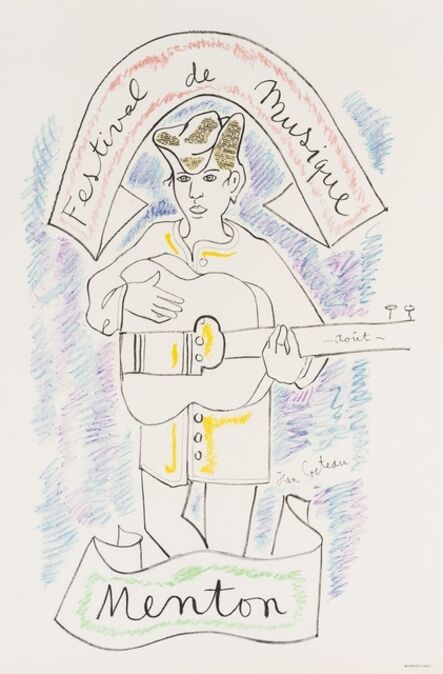 Jean Cocteau, ‘Menton. Festival de Musique’, 1954