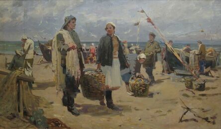 Semen Natanovich Guetsky, ‘Latvian fishermen’, 1948