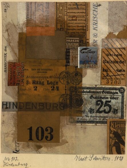 Kurt Schwitters, ‘Hindenburg-Merzzeichnung, 157’, 1920