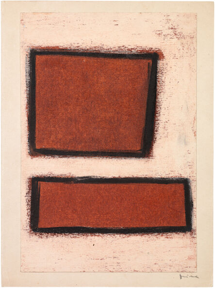 Mira Schendel, ‘Untitled (Two red forms)’, ca. 1960