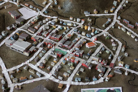 Amy Bennett, ‘Artist's Studio View, Mapping out the town before modeling the landscape.’