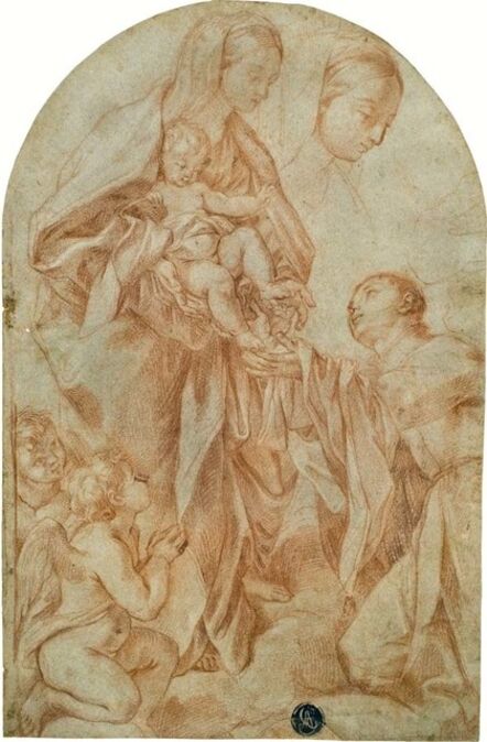 Carlo Maratti, ‘Madonna and Child and Saint with Two Angels’, ca. 1680