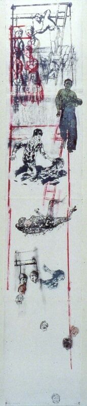 Nancy Spero, ‘Hanging Totem II’, 1986, Painting, Handprinting and collage on paper, Anthony Reynolds Gallery