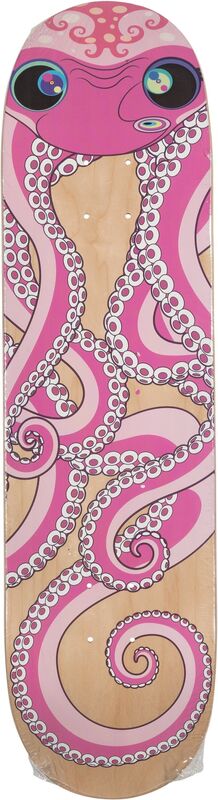 Takashi Murakami, ‘The Octopus Eats Its Own Leg (Pink)’, 2017, Ephemera or Merchandise, Offset lithograph in colors on skate deck, Heritage Auctions