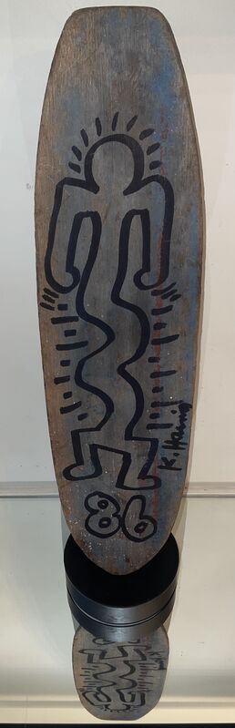 Keith Haring, ‘Human Ride’, 1986, Ephemera or Merchandise, Ink on skateboard., Gallery 55 TLV