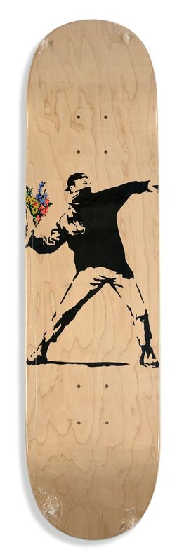 Banksy, ‘Flower Thrower skate deck’, 2016, Print, Screenprint on Skateboard Deck, EHC Fine Art Gallery Auction