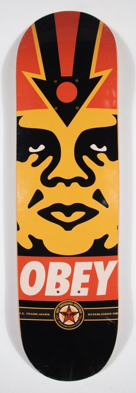 Shepard Fairey, ‘Logo Deck’, n.d., Print, Offset lithograph in colors on skate deck, Heritage Auctions