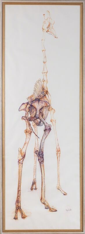 Bryan Kneale, ‘Giraffe’, ca. 1987, Drawing, Collage or other Work on Paper, Conte Crayon on paper, Pangolin London