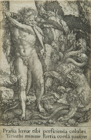 Hercules fighting with the Hydra of Lernea, from The Deeds of Hercules