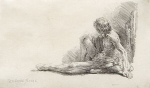 Nude Man Seated on the Ground