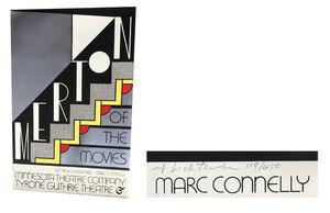 "Merton of the Movies", SIGNED/Numbered Edition 119/450, Minnesota Theatre Company Tyrone Gutre Theatre Poster