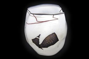 Dale Chihuly  Navajo Blanket Basket 1980 Glass Sculpture Signed Best Offer