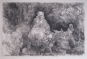 The Flight into Egypt, Crossing Over a Creek