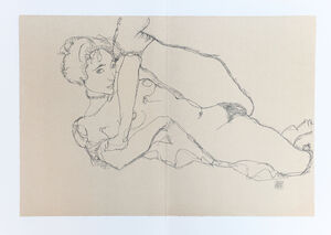 Reclining Nude, Left Leg Raised (1914)