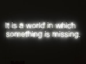 It is a world in which something is missing.