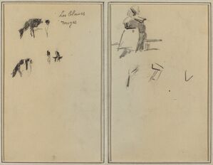 Two Cows; A Seated Breton Woman [verso]