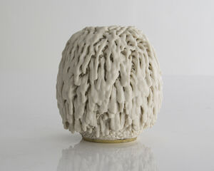 Unique Melted Urchin Accretion vase, designed and made by the Haas Brothers