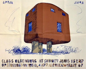 Claes Oldenburg Sidney Janis exhibition poster