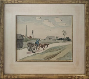 Landscape with Horse and Wagon