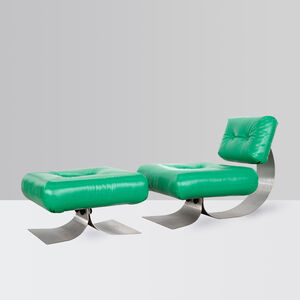 Lounge chair "Alta" and ottoman